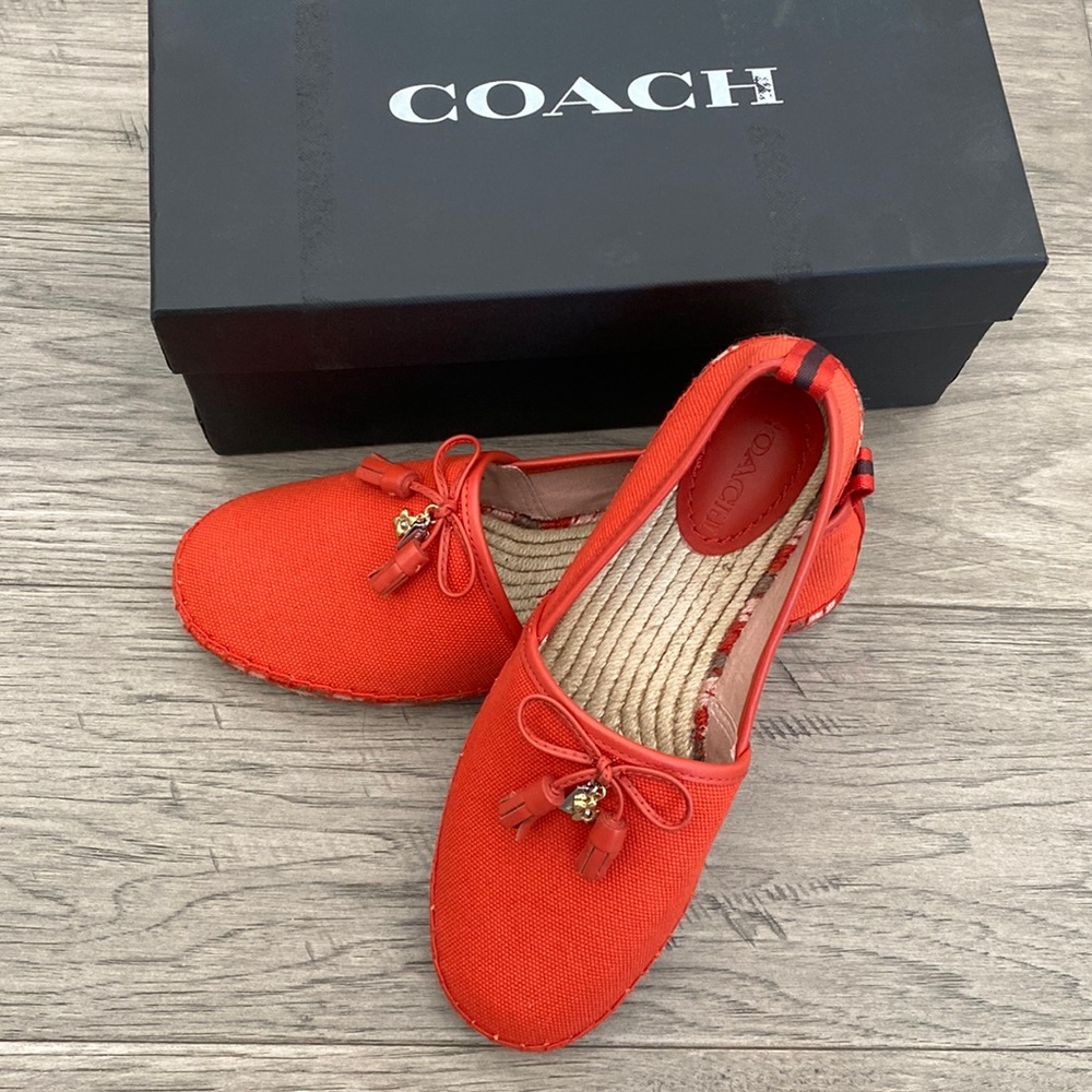 Brand new never worn Coach loafer espadrilles